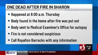 Sharon fire leaves 1 person dead