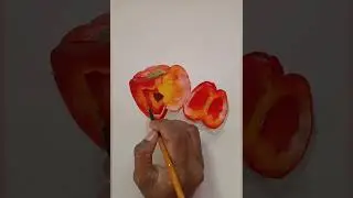 Realistic Capsicum Drawing#short #shortvideo #art#drawing  #creative #craft#trending #viral