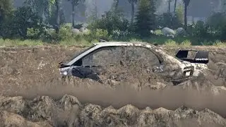 High Volts Gaming - Spintires Subaru STI Stuck in Mud