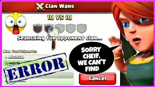 CAN'T FIND OPPONENTS IN WAR | GLITCH IN COC | KING OF COC