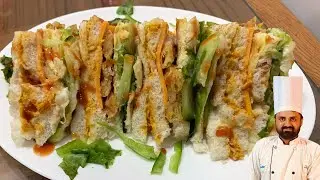 Crazy Sandwich Recipe || Chicken Sandwich Recipe || Chicken Grill Sandwich || by Chef Secret Recipes