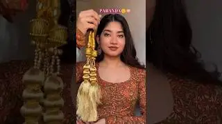 Punjabi hairstyle using PARANDA 🌼🌺#punjabi #lohri #paranda