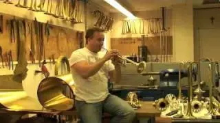 Hans van Loenen testing our Van Laar C trumpet