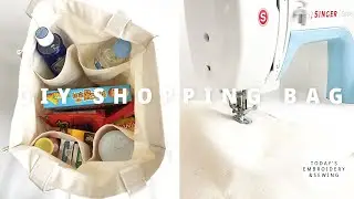 How to make reusable shopping bags with compartments(shopping bag pattern flat bottom free) | DIY