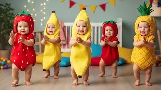 Dudi dudi dam dam dance 💃🏻| cute kids dancing | Fruits dance