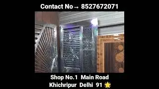 SS STEEL DOOR DESIGN 💫 IN DELHI MARKET #doors #fabrication #fabricators #reling #ssdoor #welding