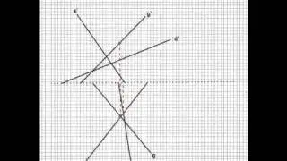 Monge (Descriptive) Geometry: finding the intersection between a line and a plane