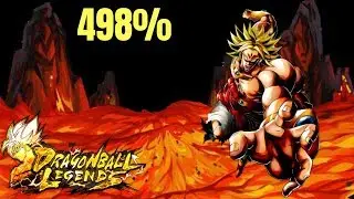NEW LSSJ Broly 498% Showcase | Dragon Ball Legends