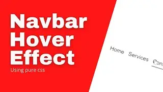 Navbar Hover Effect | Pure CSS | Web Design