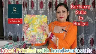 Burberry 👌suits in 😱budget|| Heavy demanded suits❤️ restock|| latest printed with handwork suits 