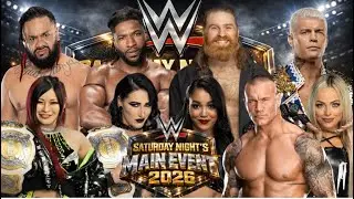 WWE SATURDAY NIGHT'S MAIN EVENT 2026 OFFICIAL MATCH CARD