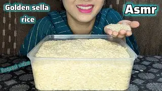 ASMR SELLA RAW RICE EATING // SALTY HARD GOLDEN SELLA RICE // EATING WITH HANDS 