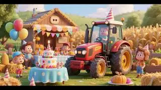 Tractor&rsquo;s Harvest Birthday Party | Nursery Rhymes & Kids Songs 🚜🎂🌾