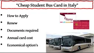 How to make and re-new student bus card in Italy