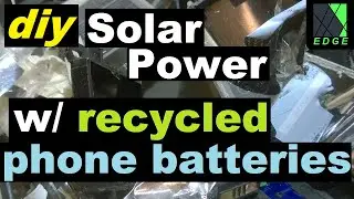 Mobile cell phone batteries for solar power, Recycling Part 1 DIY #lithiumbattery #lithium
