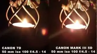 Canon 5D Mark III vs Canon 7D F-stop comparison
