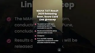 MAHA TAIT Result 2025 Releasing Soon, Score Card Link @mscep