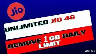 HOW TO REMOVE JIO 1GB DAILY LIMIT || EXTEND JIO 1GB DAILY LIMIT TO 4 GB