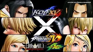 KOF XV - STANCE COMPARISON of TEAM GAROU with KOF XIV, GAROU MotW, KOF XI