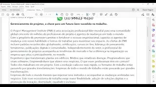 ATIVIDADE 1 - ADM - GESTÃO DE PROJETOS - 52/2022
