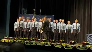 Madison being sworn in- Stafford County Fire Academy 