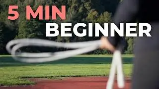 5 MIN BEGINNER JUMP ROPE WORKOUT // Intervals // Only basic skipping // no tricks