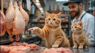 The Human-Like Life of an Orange Cat and His Kitten&rdquo;