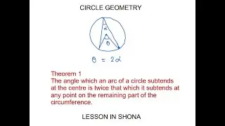 Introduction to Circle Geometry: Theorem 1 | Lesson 19.0 | ZIMSEC O Level | Cluster 19 | In Shona