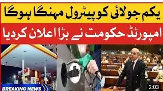Petrol Price Will Increase On July 1st | Shehbaz Government Big Decision | Breaking News