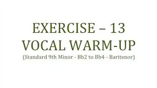Standard 9th Minor   Bb2 to Bb4   Baritenor