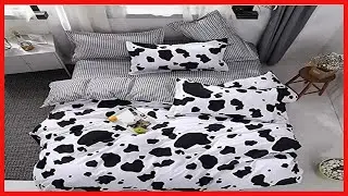 Chesterch Prevoster Teen Bedding Boys Girls Cow Print - Twin,Kids Duvet Cover Sets White 3 Pieces
