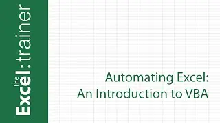 Promo for "Automating Excel - An Introduction to VBA" Webinar