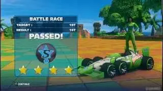 Sonic Allstar Racing Transformed -  Temple Trouble - Battle Race - Expert World Tour