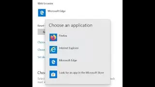 Change Windows default browser from Edge to Firefox