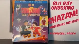 Распаковка Blu-ray Lego DC SHAZAM! MAGIC AND MONSTERS (минифигурка SHAZAM! Lego в комплекте)