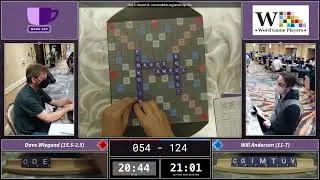 2022 Scrabble Word Cup, Round 19: Dave Wiegand vs. Will Anderson