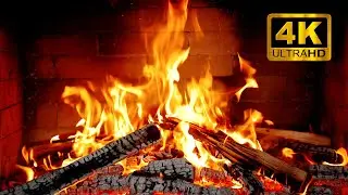 🔥 Уютный камин 4K | 12 часов потрескивания огня.