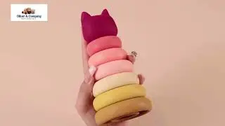 Cartoon Animal Silicone Stacking Teether Toy