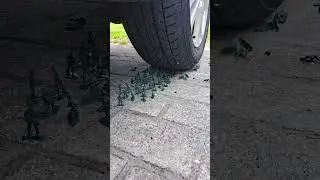 ASMR Experiment &ndash; Crushing Toy Soldiers With Car #asmr #satisfying #shorts #toys