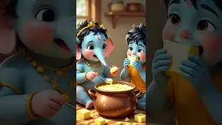 😚 cartoon video#trending 1 din Bal Ganesh aur Krishna ji maje se boxing kar rahe the#viral short #??