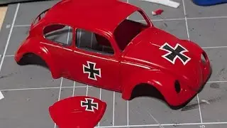 Live scale modelling; creating a Red Baron VW Beetle. Join me at the bench!