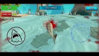Shark Simulator Beach Killer #13 (Level 203-225) - Android Gameplay