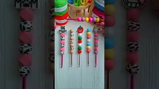 Decorate Crochet Hooks w Beads #shorts