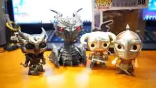 Funko POP! The Elder Scrolls V: Skyrim Figures Unboxing Alduin Dohahkiin Daedric Warrior Whiterun G