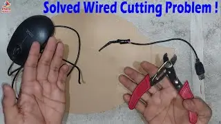 How to Repair Desktop Wired Mouse | Cutting Mouse Wires Problems | Shrink Tube For Wires | Mouse |