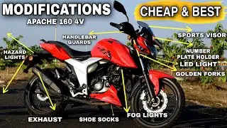 TVS Apache 160 4V Modifications-చాలా తక్కువ price లో | Cheap & Best |Apache Owners Must Watch this!!