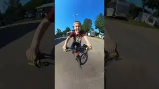 @insta360 X3 Bike Mount with unicorn extension! My Son loves it!