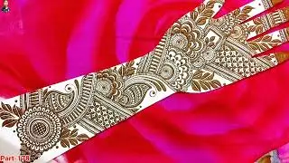 Leaf + circle flower pattern mehndi designs art // new stylish wedding mehndi designs 2026 #mehndi