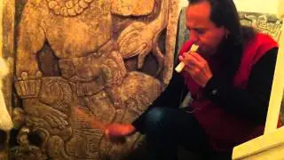 Xavier Quijas Yxayotl Plays Eagle Bone Ocarina & Log Drum