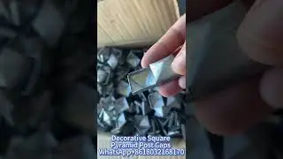 Galvanized Steel Pyramid Post Caps Decorative Square Metal Fence Top Caps